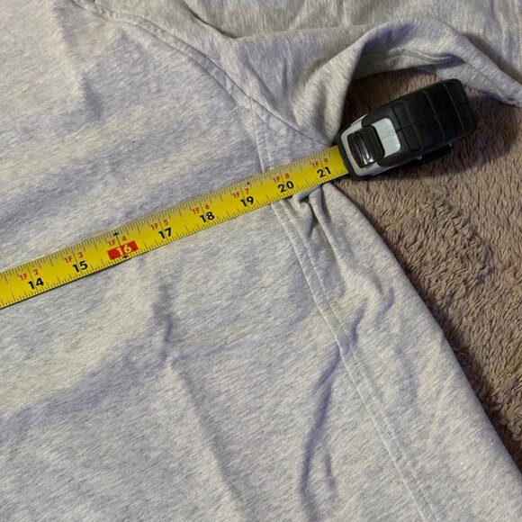 NWOT Lululemon Split Short Sleeve Grey Stretch French Terry Sweatshirt Top 6 - Picture 7 of 9